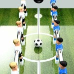 vidaXL Masă de fotbal, alb, 140x74,5x87,5 cm, oțel, 60 kg vidaXL Masă de fotbal, alb, 140x74,5x87,5 cm, oțel, 60 kg