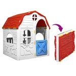 vidaXL Căsuță de joacă pliabilă copii cu ușă și ferestre funcționale vidaXL Căsuță de joacă pliabilă copii cu ușă și ferestre funcționale