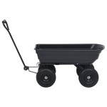 vidaXL Cărucior manual de grădină basculabil, negru, 300 kg, 75 L vidaXL Cărucior manual de grădină basculabil, negru, 300 kg, 75 L