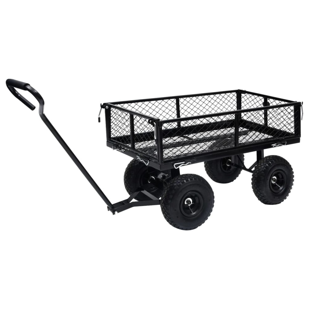 vidaXL Cărucior manual de grădină, negru, 250 kg