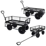vidaXL Cărucior manual de grădină, negru, 250 kg vidaXL Cărucior manual de grădină, negru, 250 kg