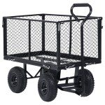 vidaXL Cărucior manual de grădină, negru, 350 kg vidaXL Cărucior manual de grădină, negru, 350 kg