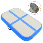 vidaXL Saltea gimnastică gonflabilă cu pompă albastru 60x100x10 cm PVC