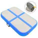 vidaXL Saltea gimnastică gonflabilă cu pompă albastru 600x100x20cm PVC vidaXL Saltea gimnastică gonflabilă cu pompă albastru 600x100x20cm PVC