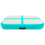 vidaXL Saltea gimnastică gonflabilă cu pompă verde 600x100x20 cm PVC vidaXL Saltea gimnastică gonflabilă cu pompă verde 600x100x20 cm PVC