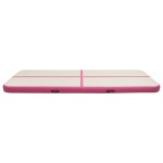 vidaXL Saltea gimnastică gonflabilă cu pompă roz 400x100x15 cm PVC vidaXL Saltea gimnastică gonflabilă cu pompă roz 400x100x15 cm PVC
