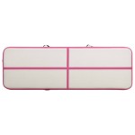 vidaXL Saltea gimnastică gonflabilă cu pompă roz 400x100x15 cm PVC vidaXL Saltea gimnastică gonflabilă cu pompă roz 400x100x15 cm PVC
