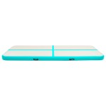 vidaXL Saltea gimnastică gonflabilă cu pompă verde 400x100x15 cm PVC vidaXL Saltea gimnastică gonflabilă cu pompă verde 400x100x15 cm PVC