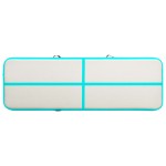 vidaXL Saltea gimnastică gonflabilă cu pompă verde 400x100x15 cm PVC vidaXL Saltea gimnastică gonflabilă cu pompă verde 400x100x15 cm PVC