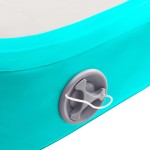 vidaXL Saltea gimnastică gonflabilă cu pompă verde 400x100x15 cm PVC vidaXL Saltea gimnastică gonflabilă cu pompă verde 400x100x15 cm PVC