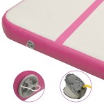 vidaXL Saltea gimnastică gonflabilă cu pompă roz 500x100x15 cm PVC