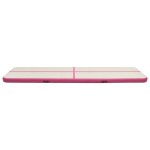 vidaXL Saltea gimnastică gonflabilă cu pompă roz 800x100x15 cm PVC