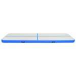 vidaXL Saltea gimnastică gonflabilă cu pompă albastru 800x100x15cm PVC