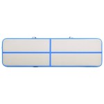 vidaXL Saltea gimnastică gonflabilă cu pompă albastru 800x100x15cm PVC