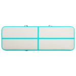 vidaXL Saltea gimnastică gonflabilă cu pompă verde 300x100x20 cm PVC vidaXL Saltea gimnastică gonflabilă cu pompă verde 300x100x20 cm PVC