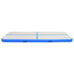 vidaXL Saltea gimnastică gonflabilă cu pompă albastru 400x100x20cm PVC vidaXL Saltea gimnastică gonflabilă cu pompă albastru 400x100x20cm PVC