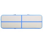 vidaXL Saltea gimnastică gonflabilă cu pompă albastru 400x100x20cm PVC vidaXL Saltea gimnastică gonflabilă cu pompă albastru 400x100x20cm PVC