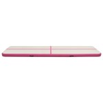 vidaXL Saltea gimnastică gonflabilă cu pompă roz 700x100x20 cm PVC