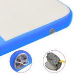 vidaXL Saltea gimnastică gonflabilă cu pompă albastru 200x200x10cm PVC vidaXL Saltea gimnastică gonflabilă cu pompă albastru 200x200x10cm PVC
