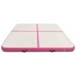 vidaXL Saltea gimnastică gonflabilă cu pompă roz 200x200x15 cm PVC vidaXL Saltea gimnastică gonflabilă cu pompă roz 200x200x15 cm PVC