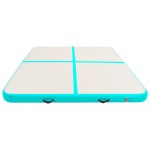 vidaXL Saltea gimnastică gonflabilă cu pompă verde 200x200x15 cm PVC vidaXL Saltea gimnastică gonflabilă cu pompă verde 200x200x15 cm PVC