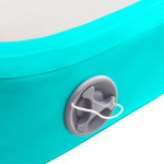 vidaXL Saltea gimnastică gonflabilă cu pompă verde 200x200x15 cm PVC vidaXL Saltea gimnastică gonflabilă cu pompă verde 200x200x15 cm PVC
