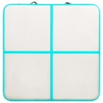 vidaXL Saltea gimnastică gonflabilă cu pompă verde 200x200x20 cm PVC vidaXL Saltea gimnastică gonflabilă cu pompă verde 200x200x20 cm PVC