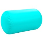 vidaXL Rulou de gimnastică gonflabil cu pompă, verde, 100 x 60 cm, PVC