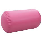 vidaXL Rulou de gimnastică gonflabil cu pompă, roz, 120 x 75 cm, PVC vidaXL Rulou de gimnastică gonflabil cu pompă, roz, 120 x 75 cm, PVC
