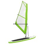 vidaXL Set de placă SUP gonflabilă cu velă, verde și alb vidaXL Set de placă SUP gonflabilă cu velă, verde și alb
