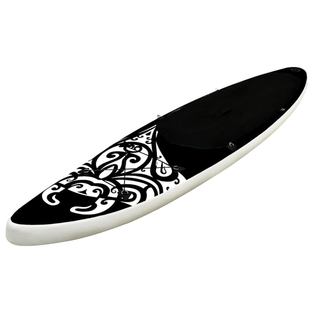 vidaXL Set de placă SUP gonflabilă, negru, 366x76x15 cm