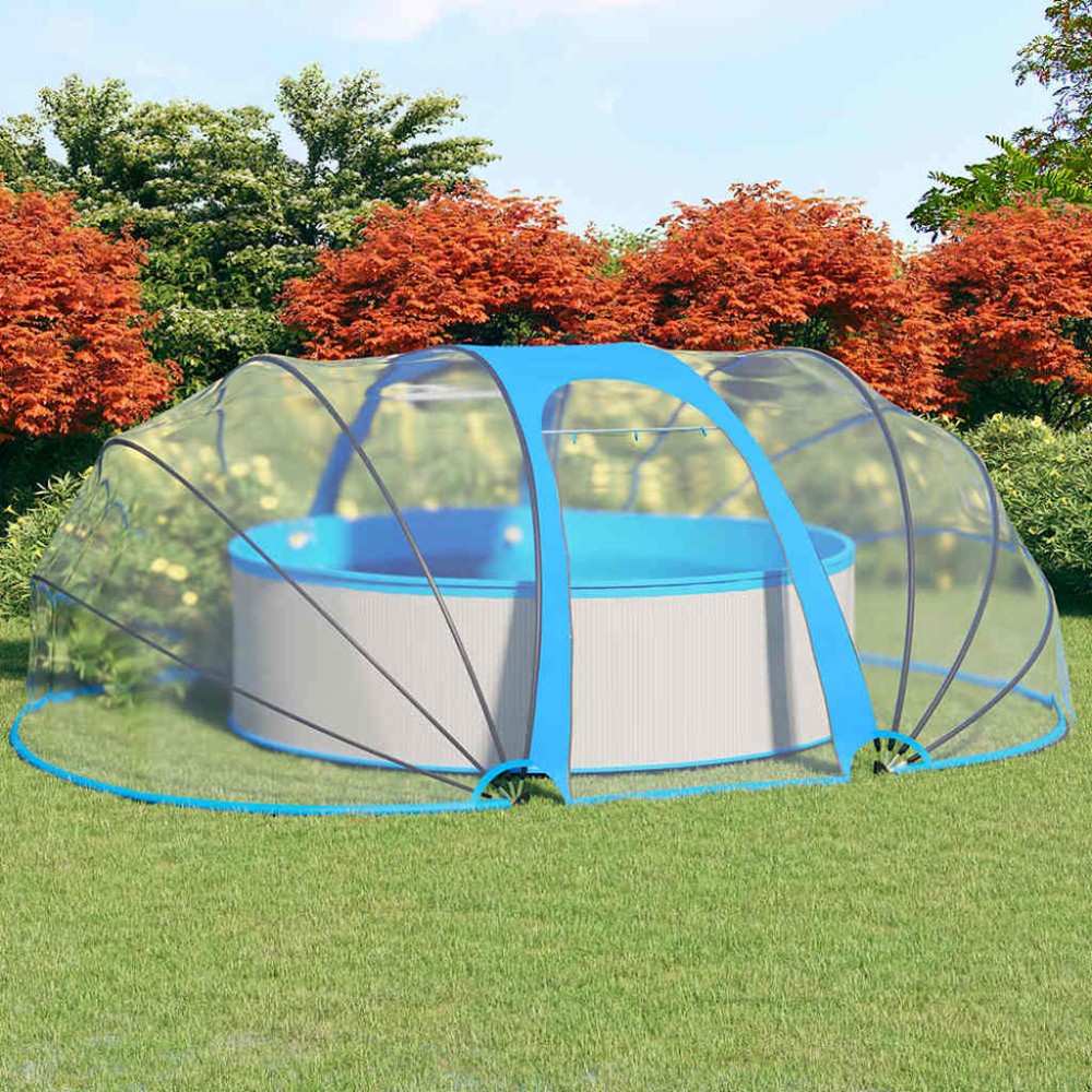 vidaXL Cupolă pentru piscină, 530x410x210 cm, oval