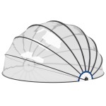 vidaXL Cupolă pentru piscină, 559 x 275 cm