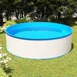 vidaXL Piscină cu valuri, alb, 350x90 cm