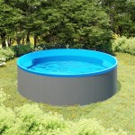 vidaXL Piscină cu valuri, gri, 350x90 cm vidaXL Piscină cu valuri, gri, 350x90 cm