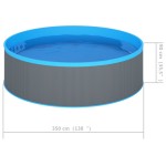 vidaXL Piscină cu valuri, gri, 350x90 cm vidaXL Piscină cu valuri, gri, 350x90 cm