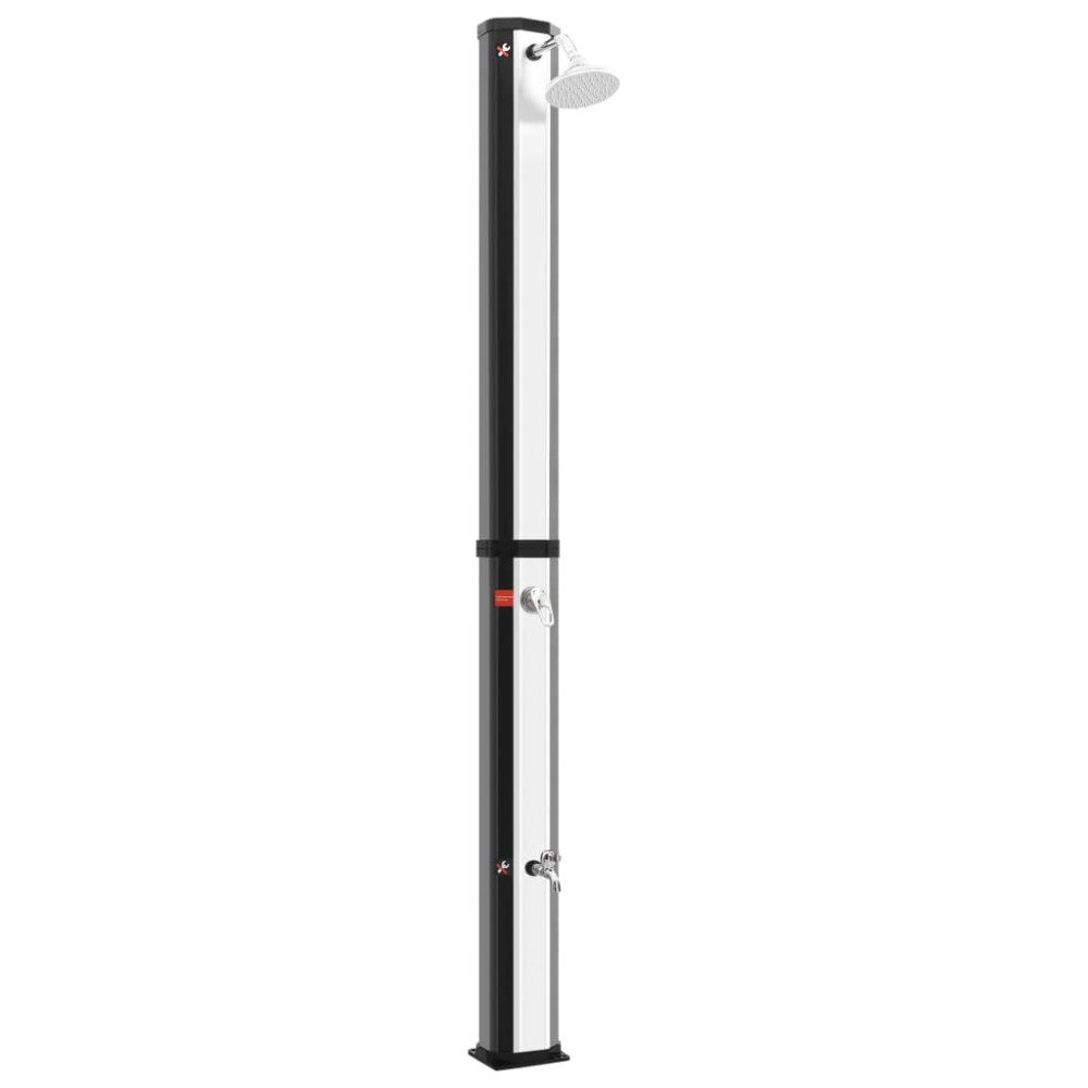 vidaXL Duș solar de exterior cu cap de duș și robinet, 35 L