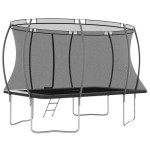 vidaXL Set trambulină dreptunghiulară, 335x244x90 cm, 150 kg vidaXL Set trambulină dreptunghiulară, 335x244x90 cm, 150 kg
