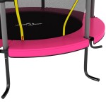 vidaXL Trambulină cu plasă de siguranță, roz, 140x160cm, rotundă vidaXL Trambulină cu plasă de siguranță, roz, 140x160cm, rotundă