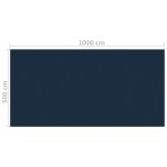 vidaXL Folie solară plutitoare piscină, negru/albastru, 1000x500 cm PE vidaXL Folie solară plutitoare piscină, negru/albastru, 1000x500 cm PE