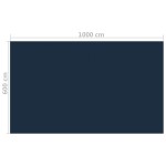 vidaXL Folie solară plutitoare piscină, negru/albastru,1000x600 cm,PE vidaXL Folie solară plutitoare piscină, negru/albastru,1000x600 cm,PE