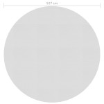 vidaXL Folie solară plutitoare de piscină, gri, 527 cm, PE vidaXL Folie solară plutitoare de piscină, gri, 527 cm, PE