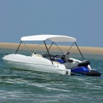vidaXL Parasolar barcă Bimini cu 2 arcuri, alb, 180 x 130 x 110 cm vidaXL Parasolar barcă Bimini cu 2 arcuri, alb, 180 x 130 x 110 cm