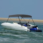 vidaXL Parasolar barcă Bimini cu 2 arcuri, antracit, 150x120x110 cm vidaXL Parasolar barcă Bimini cu 2 arcuri, antracit, 150x120x110 cm