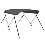 vidaXL Parasolar barcă Bimini cu 2 arcuri, antracit, 180x130x110 cm vidaXL Parasolar barcă Bimini cu 2 arcuri, antracit, 180x130x110 cm