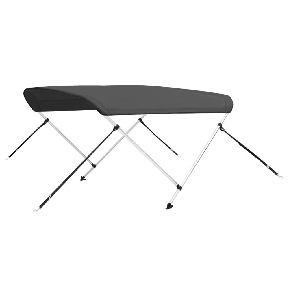 vidaXL Parasolar barcă Bimini cu 2 arcuri, antracit, 180x150x110 cm