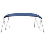 vidaXL Parasolar barcă Bimini 4 arcuri bleumarin, 243x(230-244)x137 cm vidaXL Parasolar barcă Bimini 4 arcuri bleumarin, 243x(230-244)x137 cm