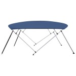 vidaXL Parasolar barcă Bimini 4 arcuri bleumarin, 243x(230-244)x137 cm vidaXL Parasolar barcă Bimini 4 arcuri bleumarin, 243x(230-244)x137 cm
