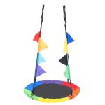 vidaXL Leagăn cu steaguri curcubeu 100 cm vidaXL Leagăn cu steaguri curcubeu 100 cm