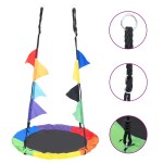 vidaXL Leagăn cu steaguri curcubeu 100 cm vidaXL Leagăn cu steaguri curcubeu 100 cm
